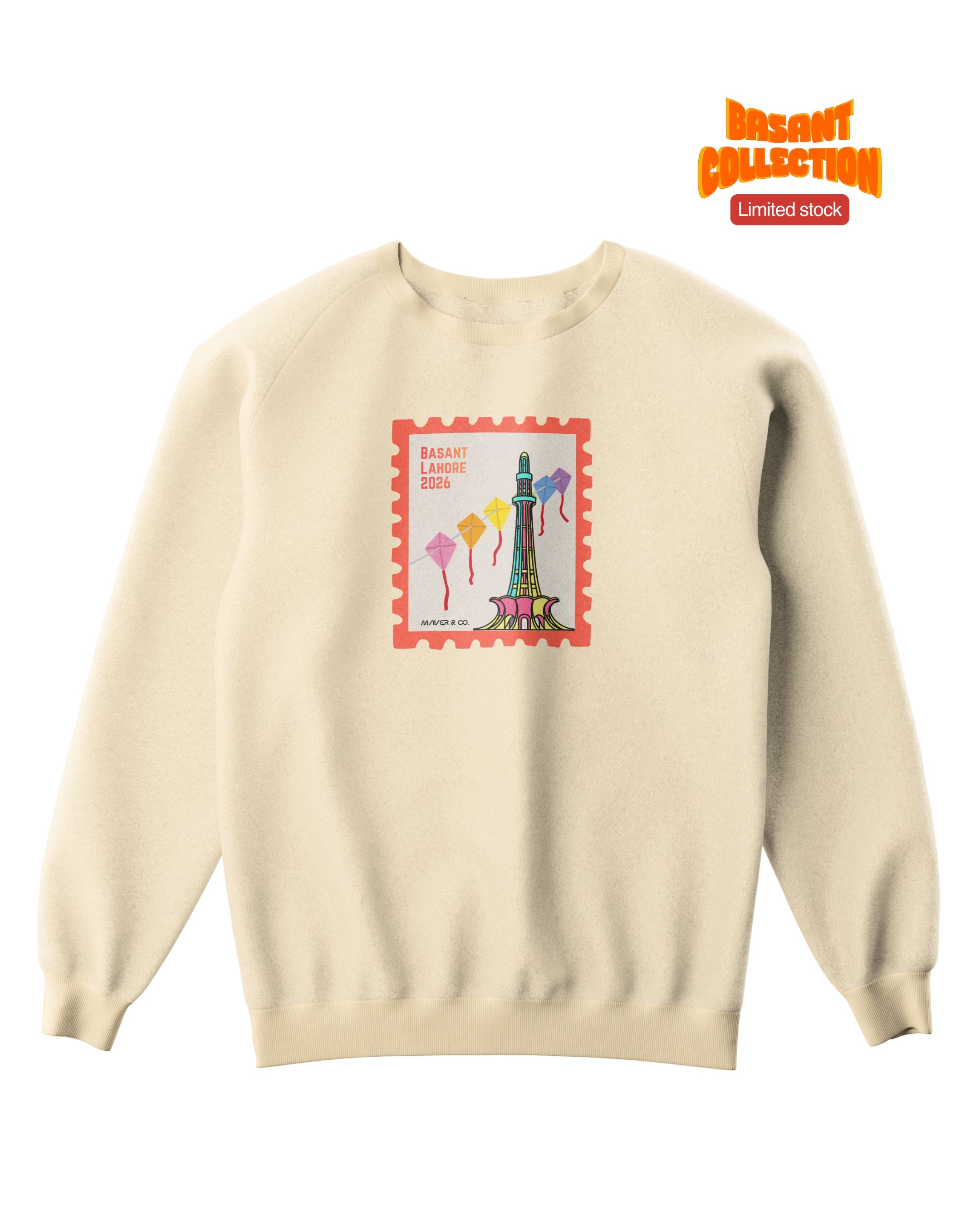 Basant Lahore 2026 Stamp printed sweatshirt